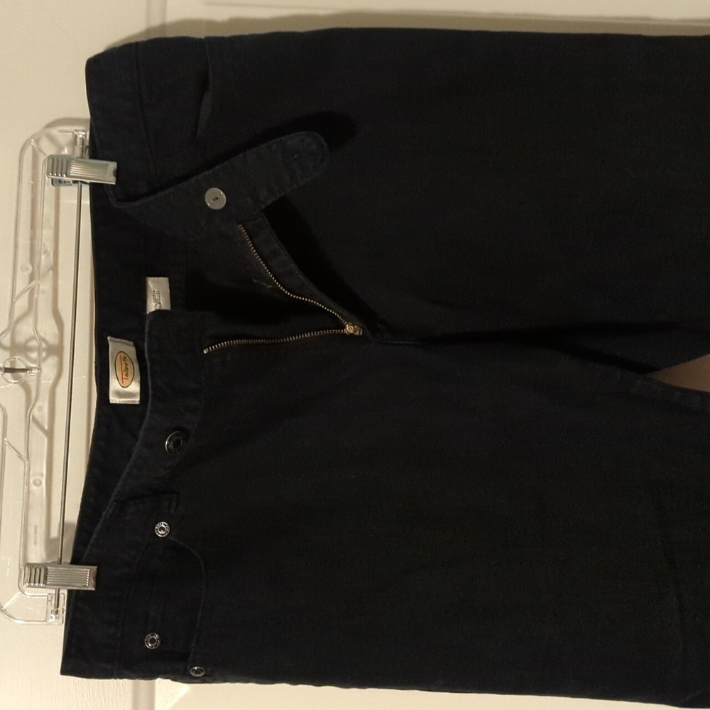 Talbots Black Denim Capris Size 14 Stretch Summer - Picture 5 of 10
